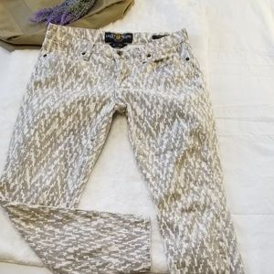 🔥Lucky Brand Sofia Capri White/Tan/Biege Size 27